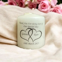 Personalised Wedding Favour Candles