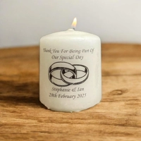 Personalised Wedding Favour Candles