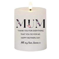 Personalised Floral Mum Candle