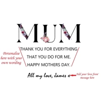 Personalised Floral Mum Candle