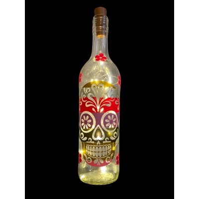LED Sugar Skull Bottle ..