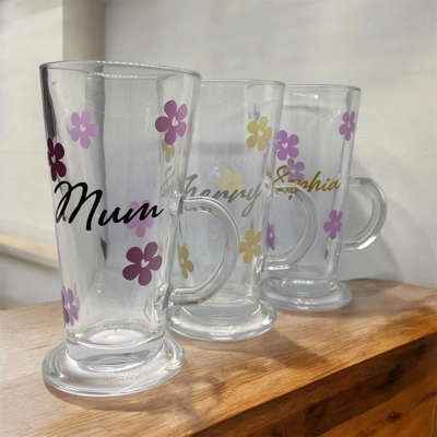 Personalised Latte Glass