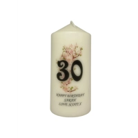 Personalised Cherry Blossom Happy Birthday Candle