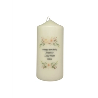 Personalised Floral Wreath Birthday Candle