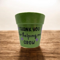 Thank You For Helping Me Grow Plant Pot Gift,