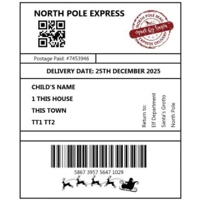 Personalised “Letter from Santa” North Pole Express Labels