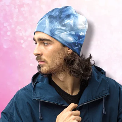 Blue Cybercore Beanie