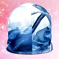 Blue Cybercore Beanie
