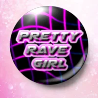 Pretty Rave Girl Pin