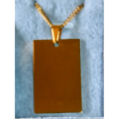 gold colour rectangle necklace
