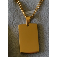 gold colour rectangle necklace
