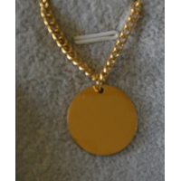 gold colour round necklace