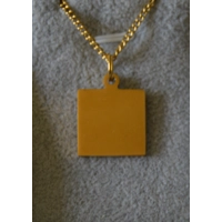 gold colour square necklace