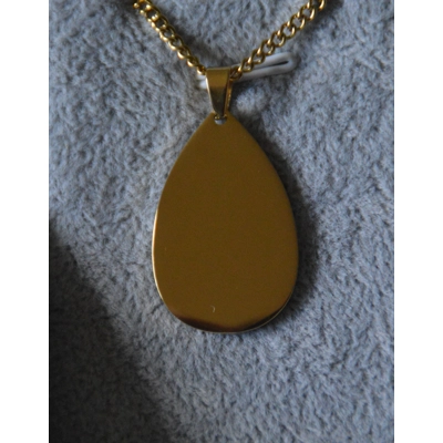 gold colour teardrop necklace