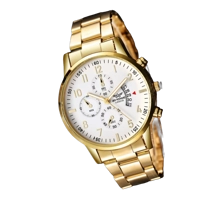 Men's Luxury Watch Fashion Business Calendar Men's Steel Belt Watch