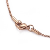 rose gold heart stainless steel necklace