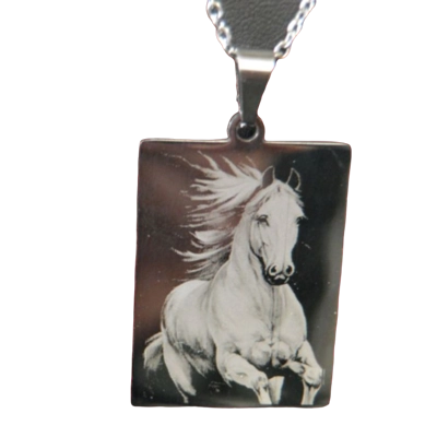 rectangle stainless steel necklace