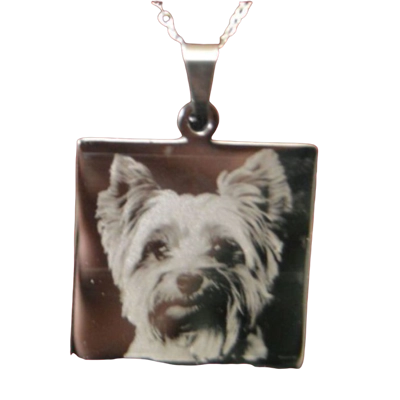 square stainless steel necklace