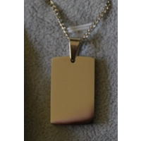 rectangle stainless steel necklace