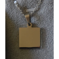 square stainless steel necklace