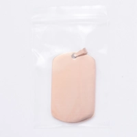 rose gold dog tag necklace