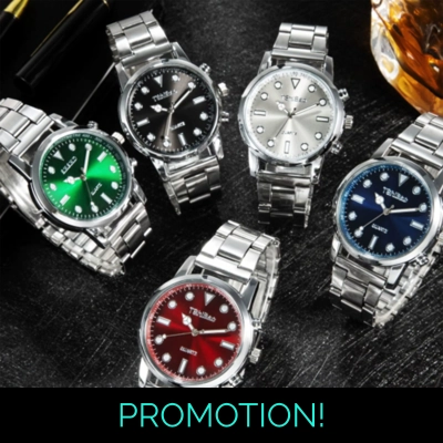 Stainless Steel Strap Male Watch Casual Digital