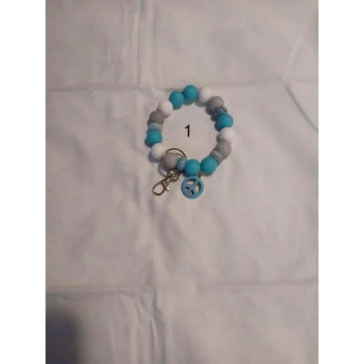Peace Beaded Wristlet