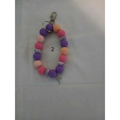 Cross Beaded Wristlet