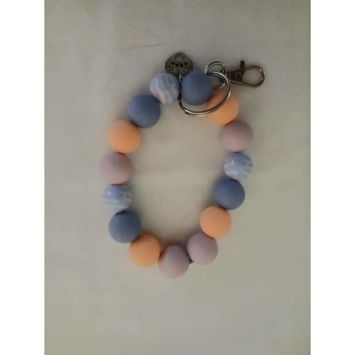 Dog Print Beaded Wristlet