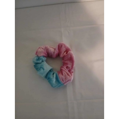 Pink and Teal Scrunchie