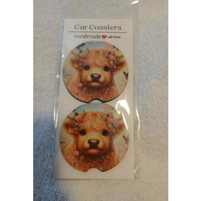 Highland Cows Car Coast..