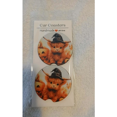 Highland Cow Car Coaster