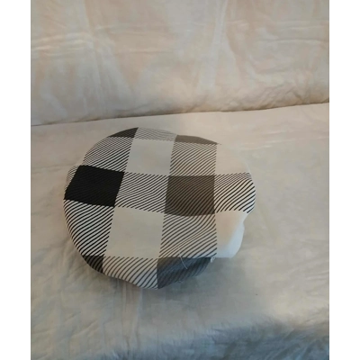 Gray Checked Bowl Covers