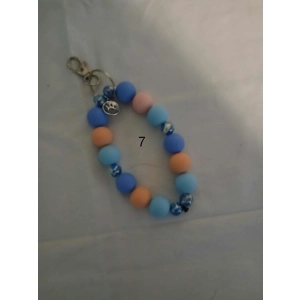 Dog Print Beaded Wristlet