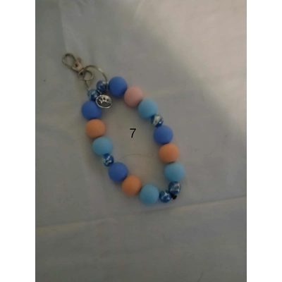 Dog Print Beaded Wristlet