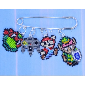 5 Loop Pin - 4 Charms