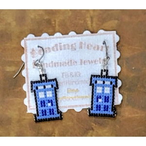 Dr Who TARDIS Earrings