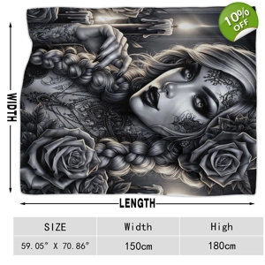 Whispers Of The Gothic Rose Blanket