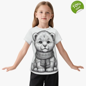 Girls Little Writer Lion Guardian T shirt