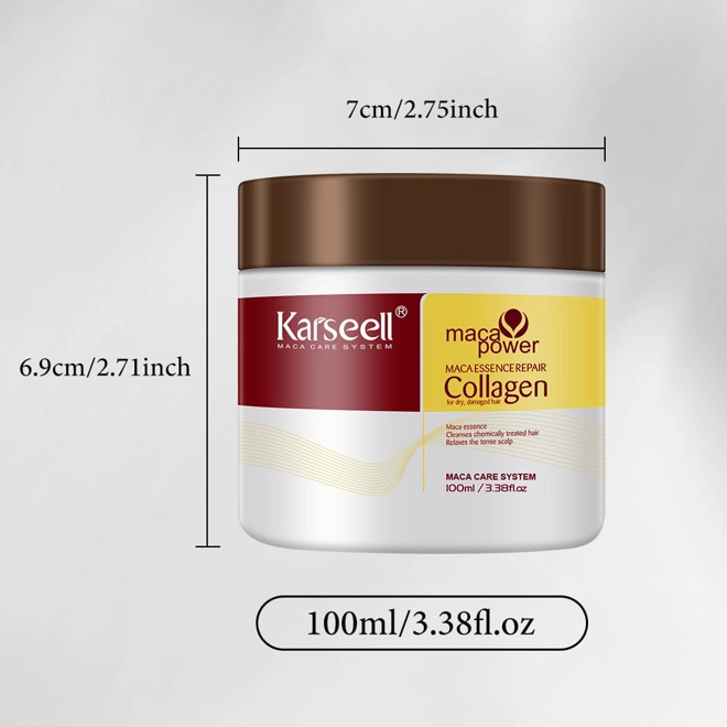 Additional Image for Karseell Collagen Hair Treatment 3.38oz/100ml Deep Repair Argan Oil | Hair Mask Essence | for Dry D