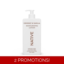 Native Body Lotion Contains Naturally Derived Plant-Based Moisturizers for Women and Men | Restores
