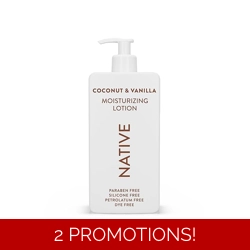 Native Body Lotion Contains Naturally Derived Plant-Based Moisturizers for Wom..
