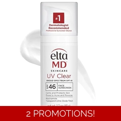EltaMD UV Clear Face Sunscreen SPF 46, Oil-Free Sunscreen with Zinc Oxide, Der..