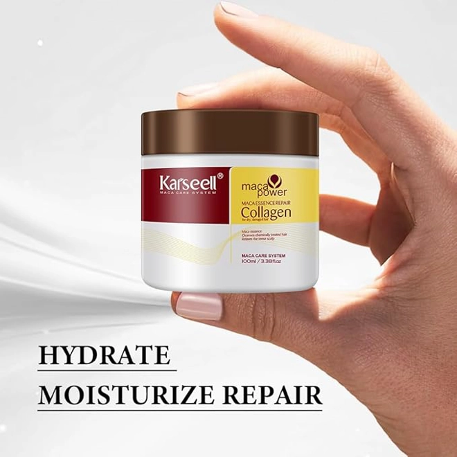 Additional Image for Karseell Collagen Hair Treatment 3.38oz/100ml Deep Repair Argan Oil | Hair Mask Essence | for Dry D
