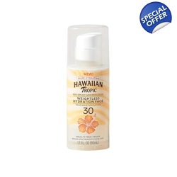 Hawaiian Tropic Weightless Hydration Face Sunscreen SPF 30, 1.7oz | Travel Siz..