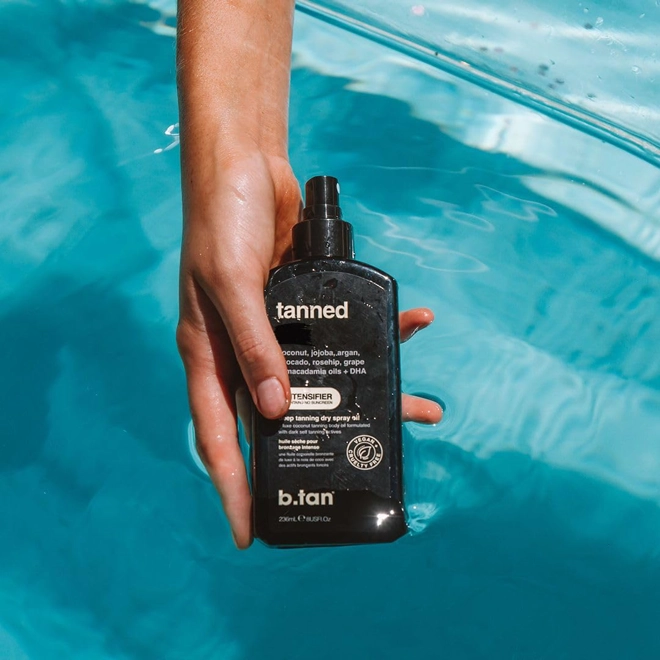 Additional Image for b.tan Best Tanning Oil | Get Tanned Intensifier Dry Spray - Fast, Dark Outdoor Sun Tan From Tan Acce