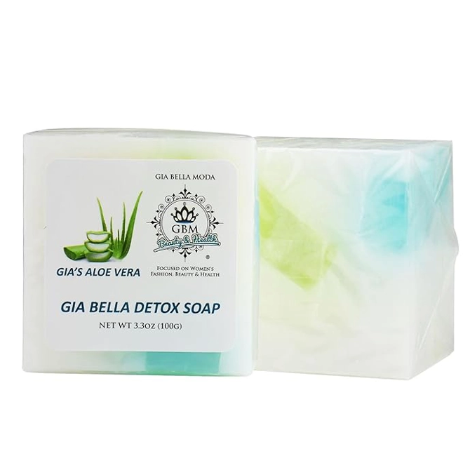 Additional Image for GIA BELLA Detox Soap - Natural Cleansing Bar with Aloe Vera Extract –Purifies and Hydrate your Skin