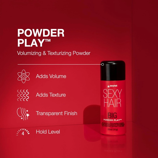 Additional Image for SexyHair Big Powder Play Volumizing & Texturizing Powder, 0.53 Oz | Colorless on Hair | Fragrance Fr