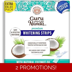 GuruNanda Teeth Whitening Strips - 16-Day Treatment with Non-Slip, Dry Strip T..