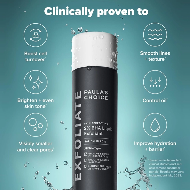 Additional Image for Paula's Choice SKIN PERFECTING 2% BHA Liquid Exfoliant Polish, Salicylic Acid Exfoliant-Facial Polis